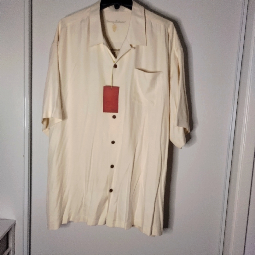 TOMMY BAHAMA 2X Embroidered SILK Liquid Assets Camp Shirt NWT